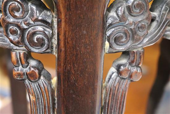 A Chinese hardwood occasional table W.45cm